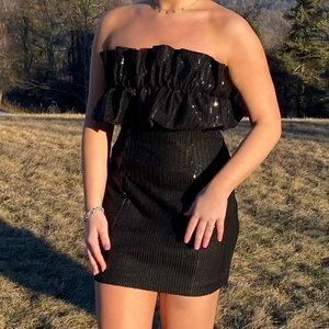 Black sequins mini dress- worn once